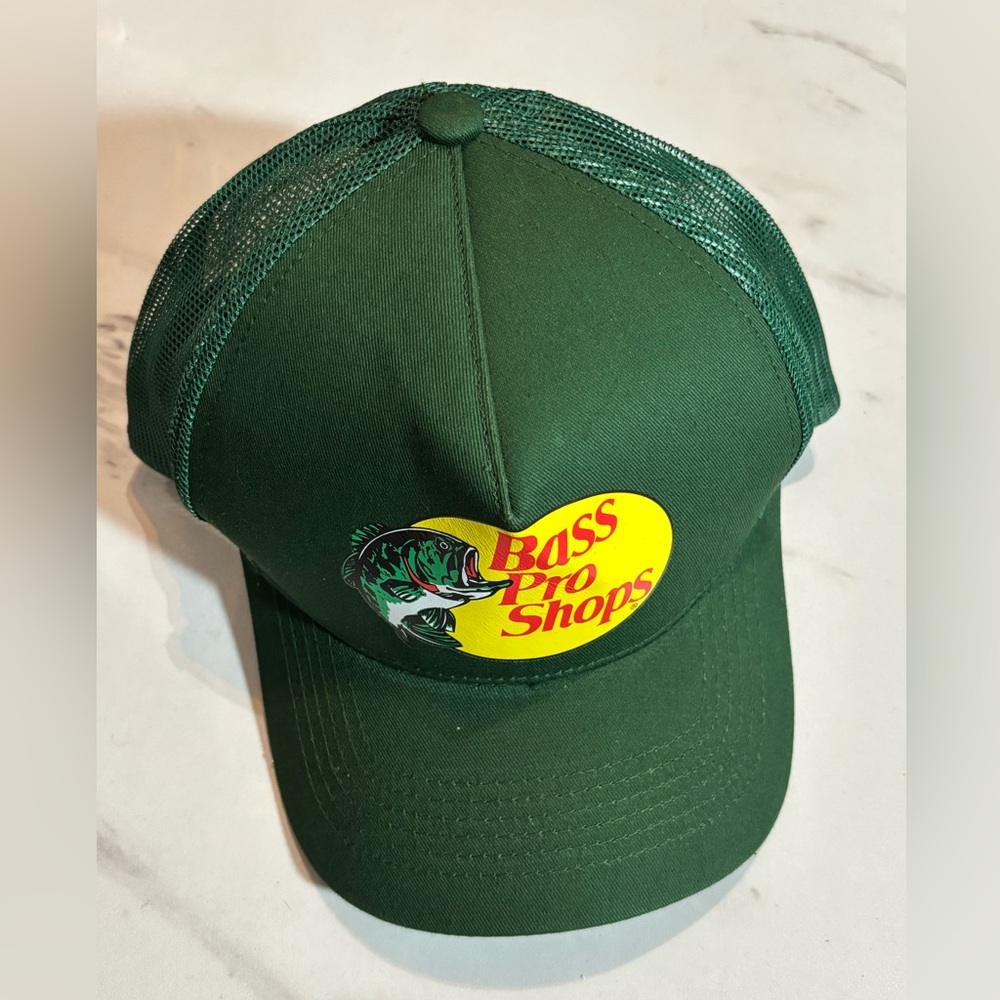Adjustable Bass Pro Shops Dark Green Trucker Cap (adult size)